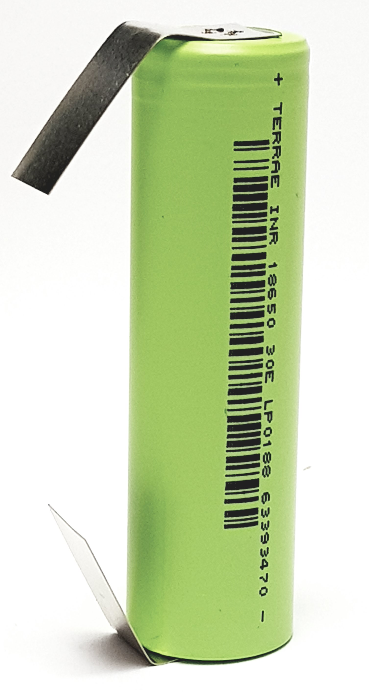 147409LU 18650 Li-Ion Akku TerraE INR18650-30E 3,7V / 3000mAh Max.Entladestrom 6A mit Lötfahne U Form