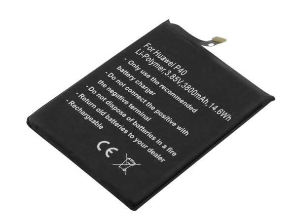 Akku für Huawei P40, Li-Polymer, 3,85V, 3800mAh 