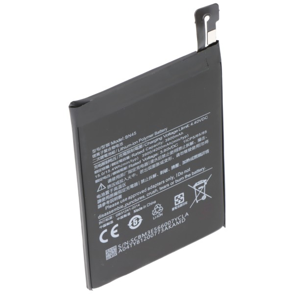 Akku für Xiaomi Redmi Note 5, Note 6 Pro  Li-Polymer, 3,85V, 4000mAh ersetzt BN45, BN48