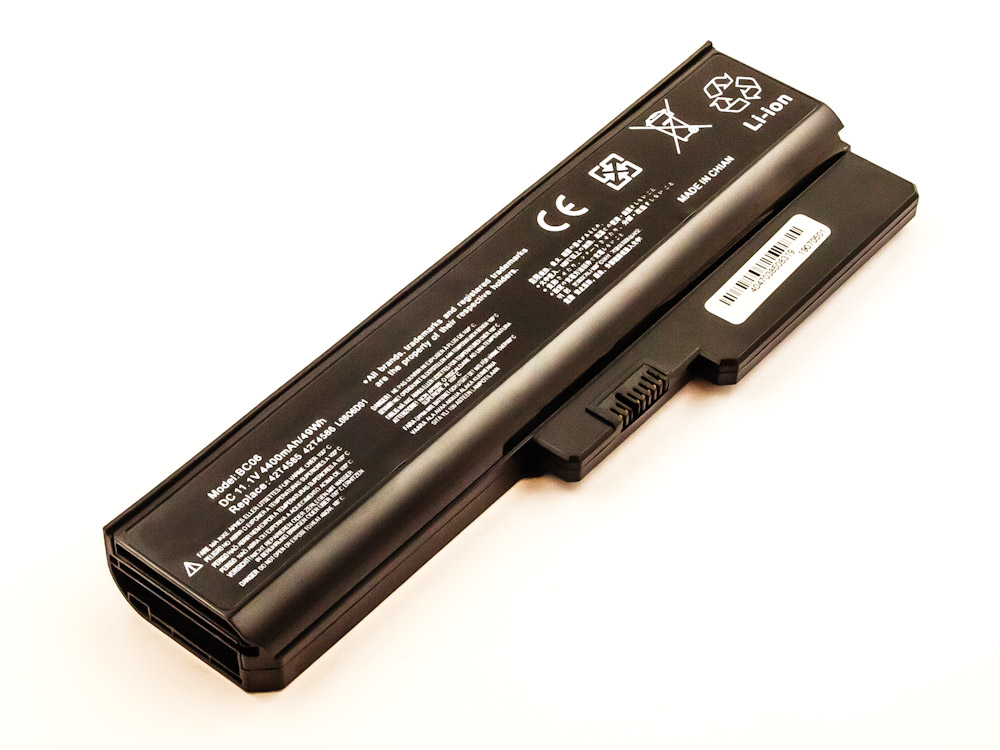 Akku für  IBM / LENOVO 3000 N500, Li-ion, 11,1V, 4400mAh