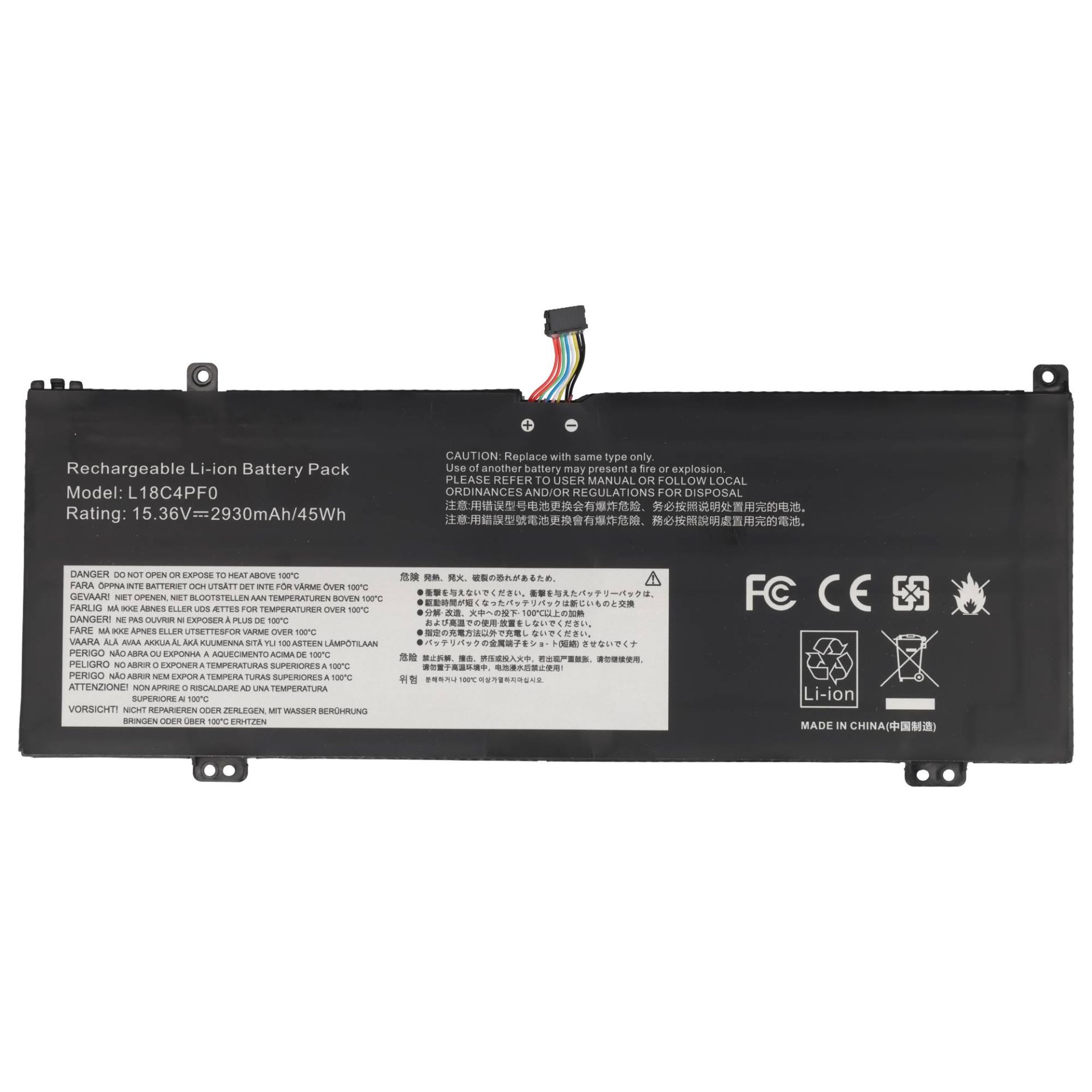 Akku für Lenovo ThinkBook 13s 14s / L18M4PF0 / L18C4PF0 / 15,36V / 2965mAh / 45Wh / Li-Polymer