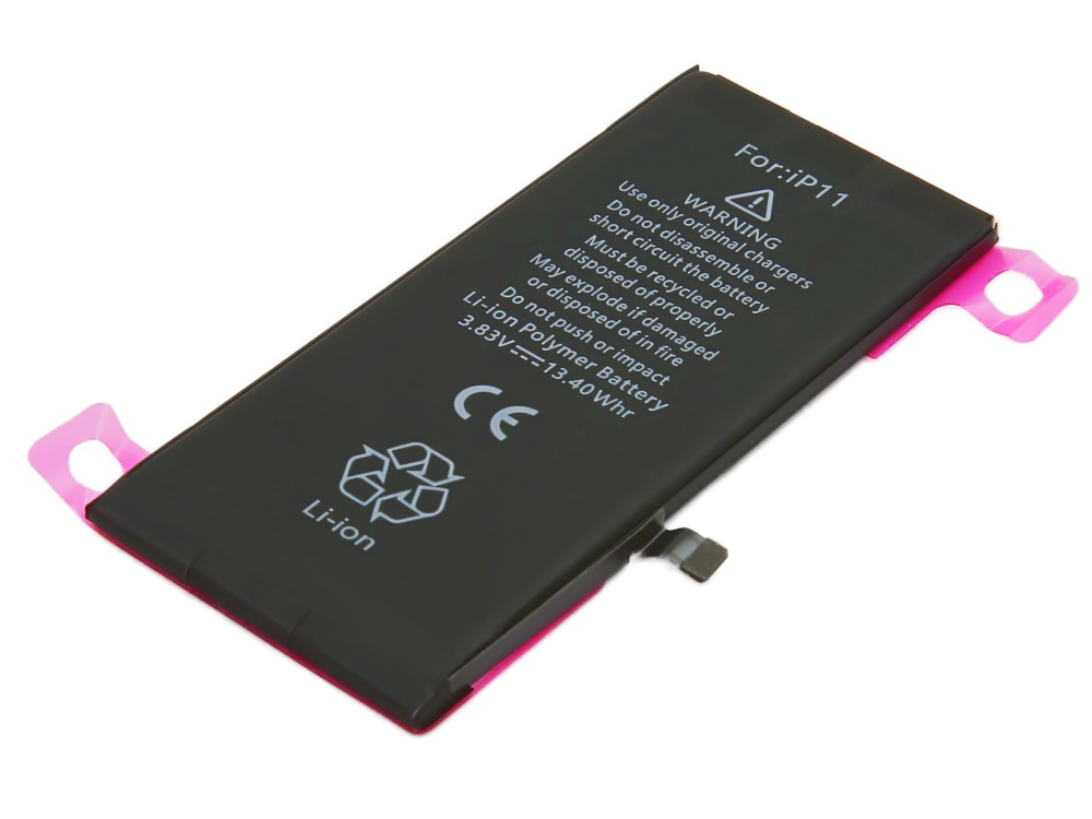 Akku für  Apple iPhone 11, Li-Polymer, 3,83V, 3500mAh  ersetzt   616-00641, 616-00644