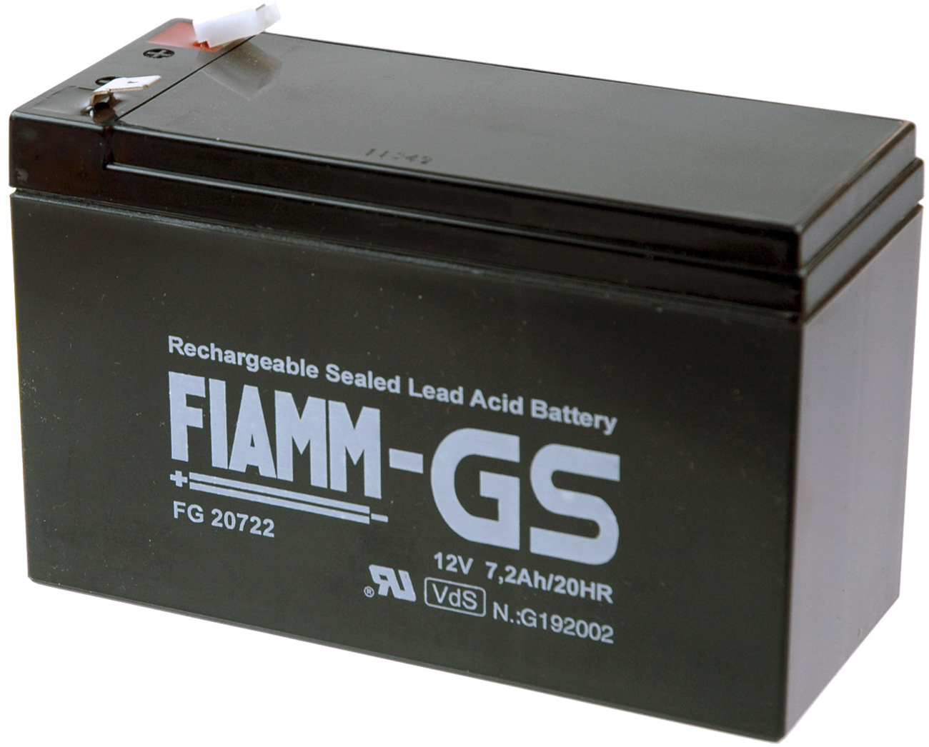 116113 Fiamm Blei-Akku FG20722 Pb 12V / 7,2Ah VdS-Nr. G115079, Faston 6,3