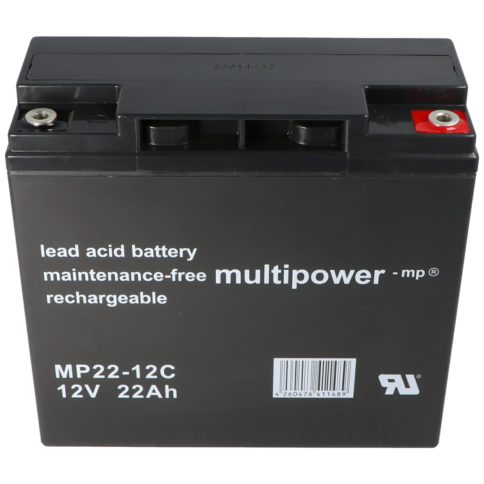 Akku  Multipower MP22-12C / Kung Long WP22-12 Bleiakku 12V 22Ah M6 Schraubanschluss