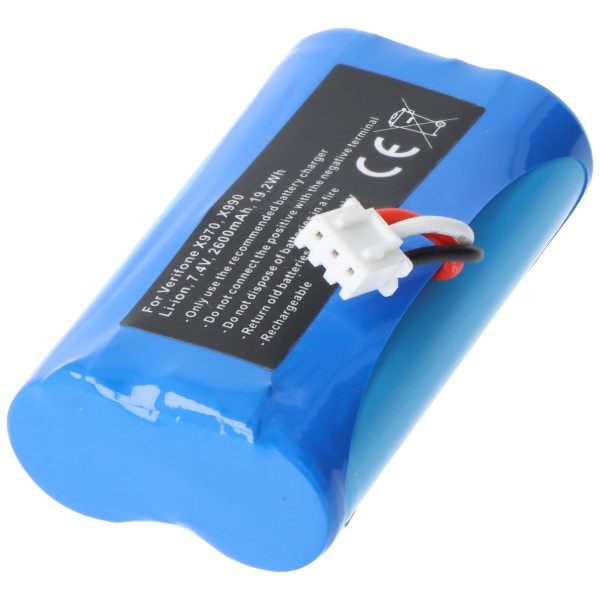 Akku für Verifone X970, X990  ersetzt  SX18650-2S1P   Li-ion, 7,4V, 2600mAh, 19,2Wh
