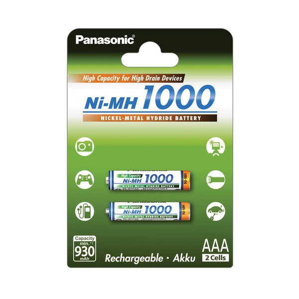 Panasonic High Capacity Akku AAA NiMH - 2er-Blister (BK-4HGAE/2BE)