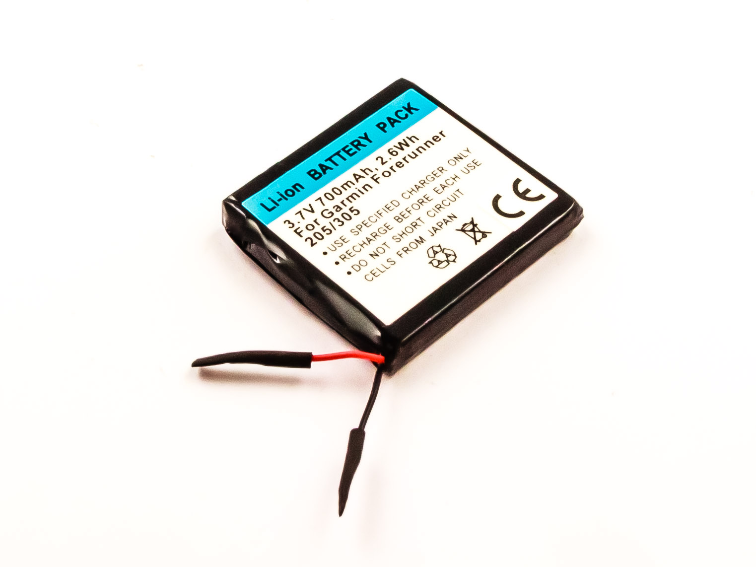 akku-fur-garmin-forerunner-205-305-li-ion-3-7v-700mah-2-6wh-900275 Akku für GARMIN FORERUNNER 305, 205  ersetzt 361-00026-00