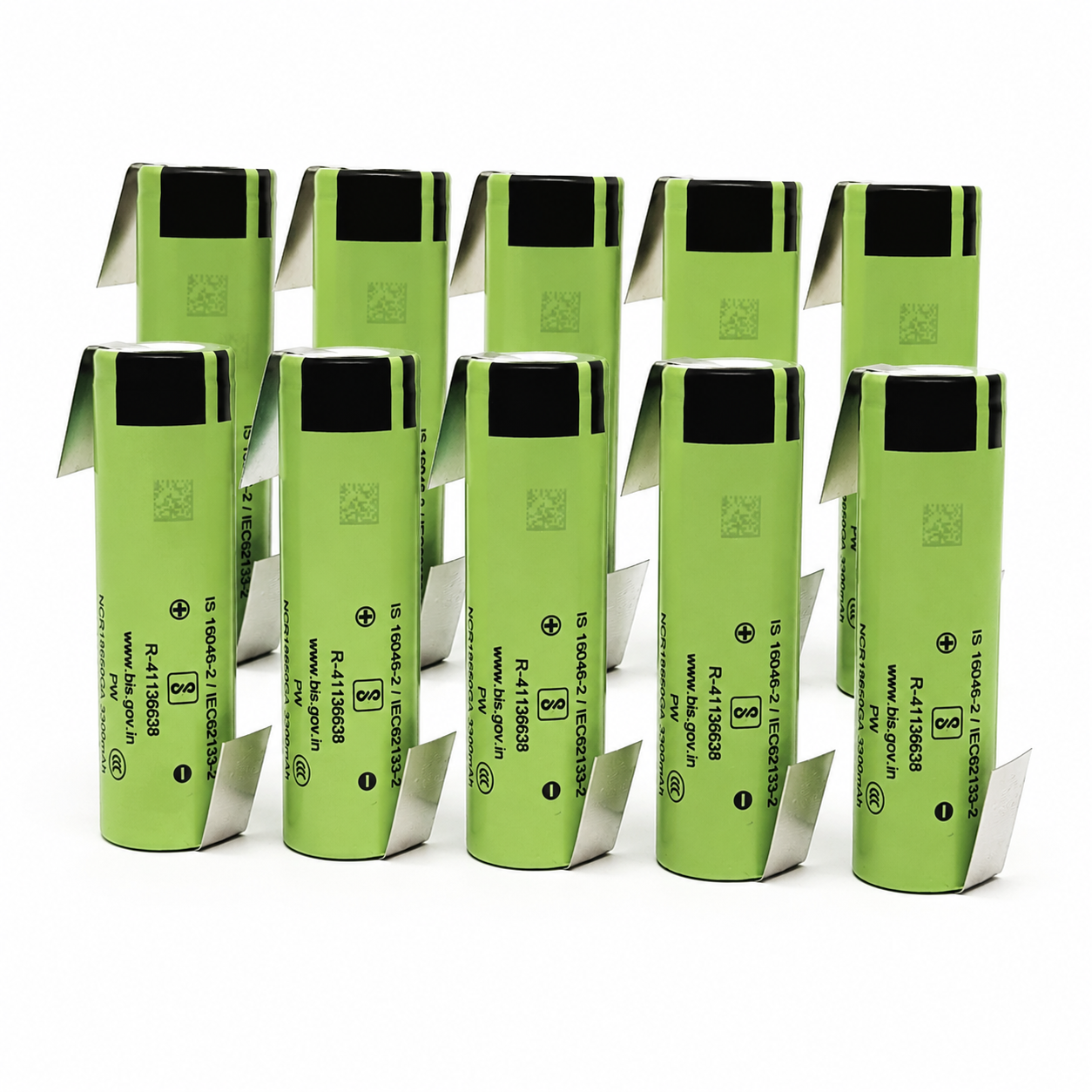 10 x Akku Panasonic 18650 NCR18650GA  Akku mit Z-Form Lötfahne 3,6V 3,7V 3450mAh 18650 Li-Ion / Alternative zu Samsung 35E  