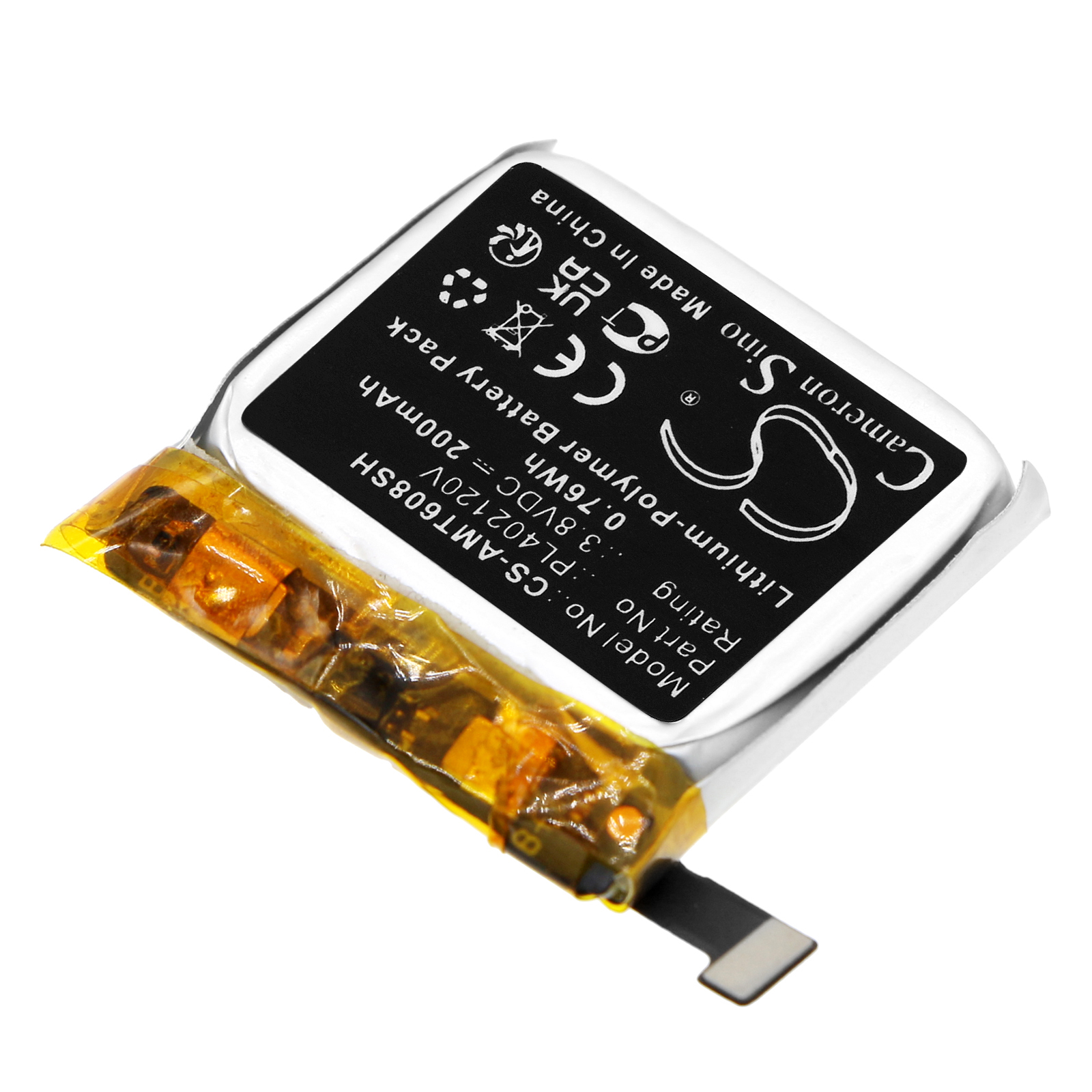 Akku  Amazfit Bip, A1608, Li-Polymer, 3,8V, 200mAh ersetzt PL402120V