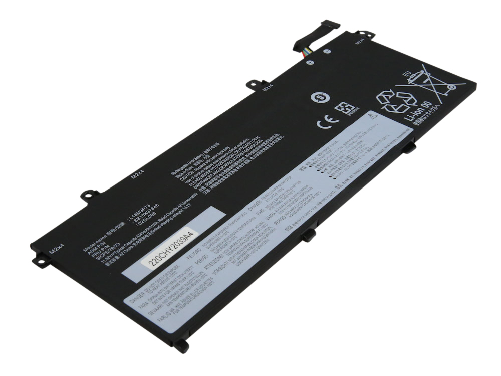 Akku für LENOVO ThinkPad 02DL007, 02DL008, 3ICP5/80/73, 5B10W13905, 5B10W13906, L18C3P73, L18L3P73, L18M3P73, L18S3P73, SB10K97645, SB10K97646, SB10T83148, SB10T83149 Li-ion, 11,52V, 4345mAh, 51Wh