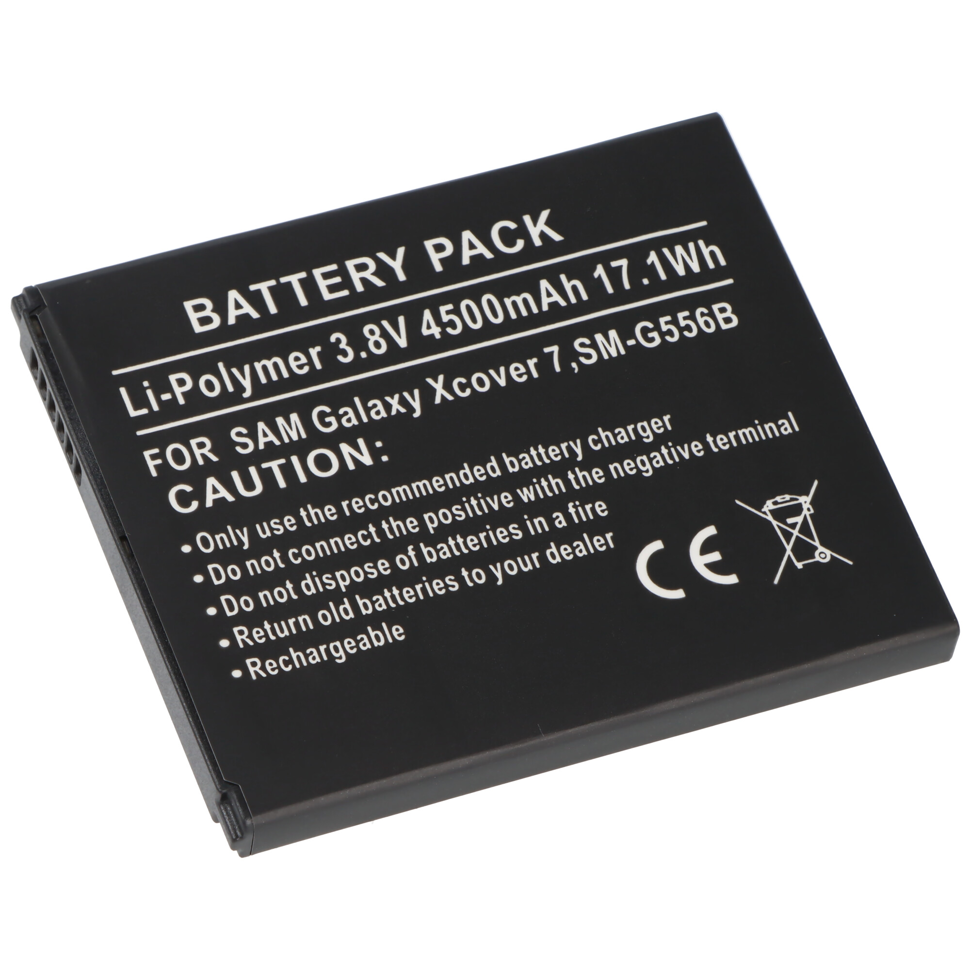 Akku für SAMSUNG  Galaxy Xcover 7, SM-G556B, Li-Polymer, 3,8V, 4500mAh ersetzt EB-BG5536GBY, GH43-05199A