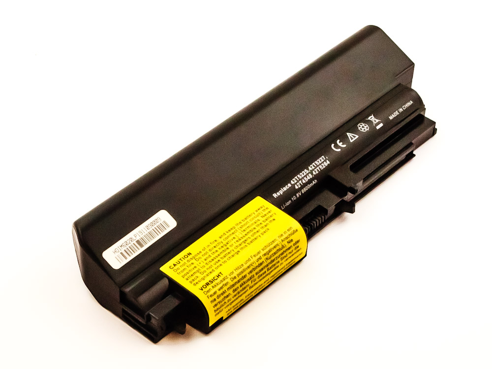 Akku für IBM / LENOVO ThinkP R400 serie, Li-ion, 10,8V, 6600mAh, 71,3Wh