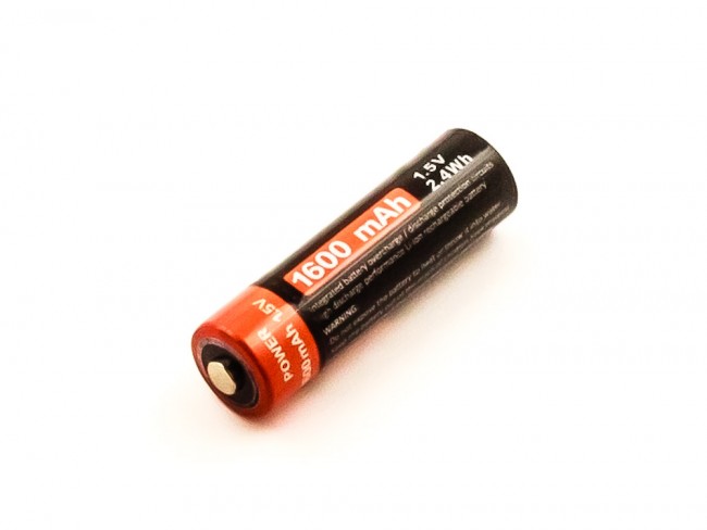 Akku 14500 Li-Ion  AA Mignon HR6  mit Micro-USB Ladeanschluss 1,5V 1600mAh