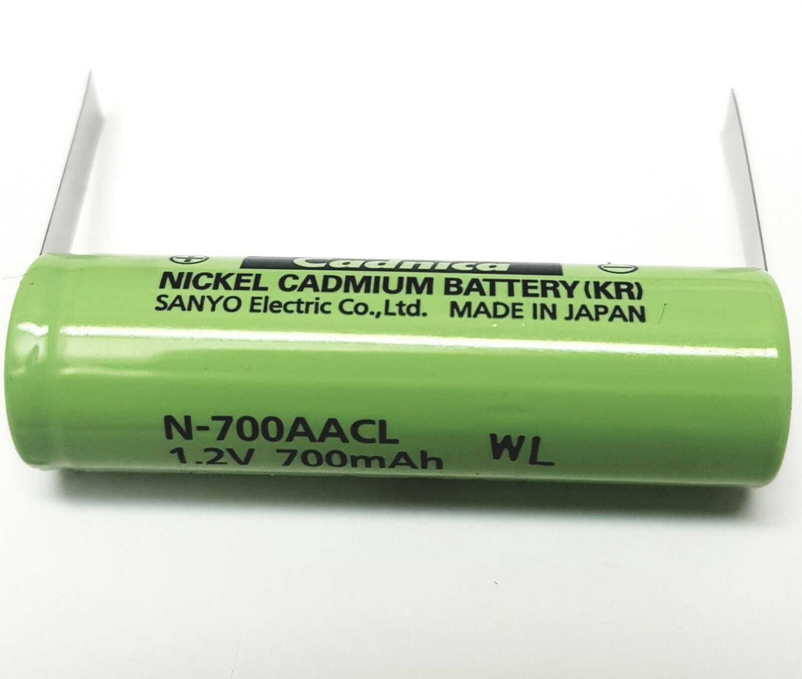 Panasonic Cadnica Akku AA Ni-Cd 1,2V / 700mAh / N-700AACL / Lötfahne U - Form