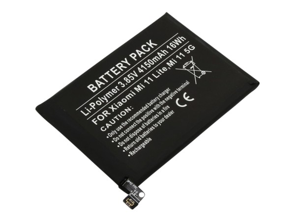 Akku ersetzt  Xiaomi BP42 für Mi 11 Lite, Mi 11 Lite 4G, Mi 11 Lite 5G, Mi 11 Youth 5G, M2101K9AG, M2101K9C, M2101K9G  Li-Polymer, 3,85V, 4150mA Akku ersetzt  Xiaomi BP42 für Mi 11 Lite, Mi 11 Lite 4G, Mi 11 Lite 5G, Mi 11 Youth 5G, M2101K9AG, M2101K9C, M2101K9G  Li-Polymer, 3,85V, 4150mA