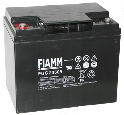 119129 Fiamm Blei-Akku FGC23505 Pb 12V / 35Ah Zyklenfest, M5 Innengewinde