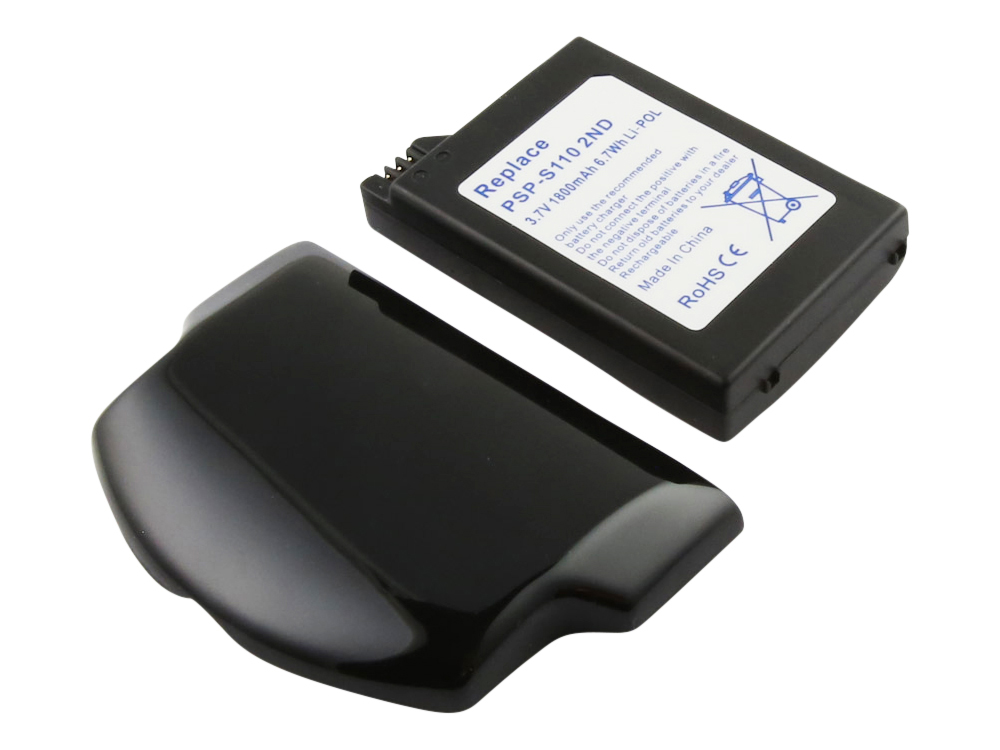 Akku für SONY PSP-S110 PSP 2 Generation Li-Polymer, 3,7V, 1800mAh, 6,7Wh, 2nd - mit Gehäuse Akku für SONY PSP-S110 PSP 2 Generation Li-Polymer, 3,7V, 1800mAh, 6,7Wh, 2nd - mit Gehäuse