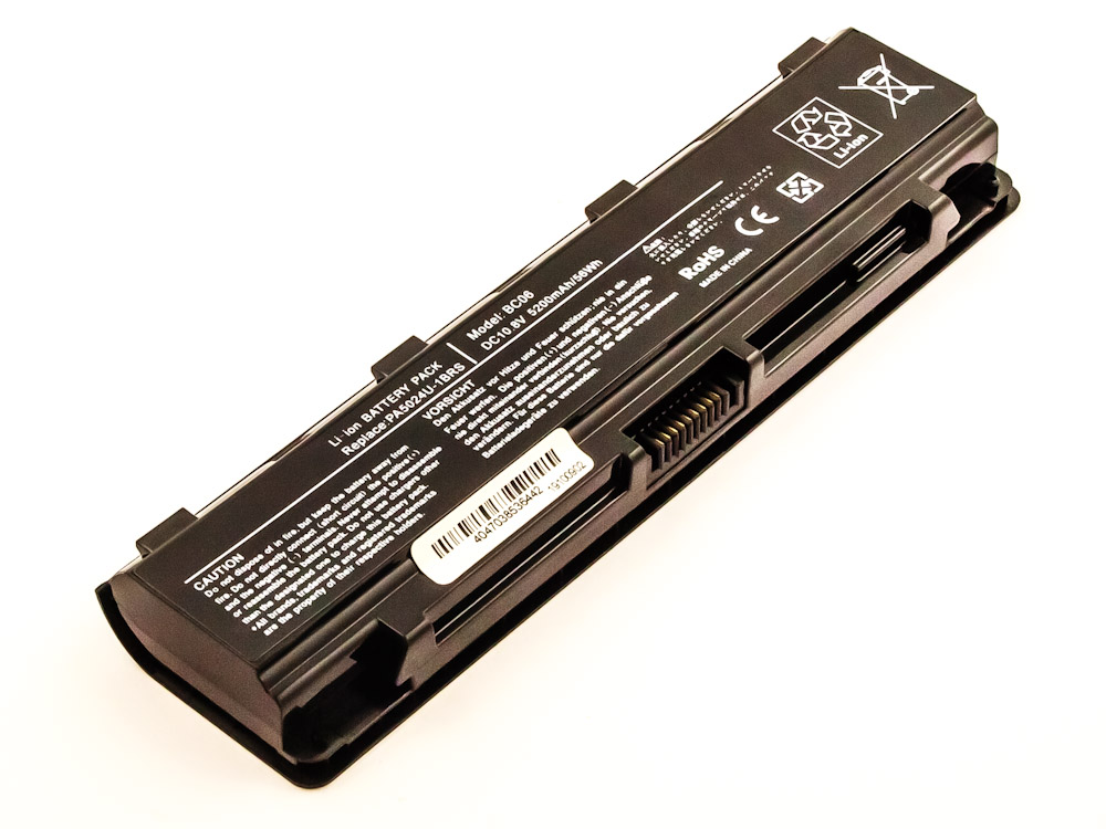 Akku für TOSHIBA ersetzt PA5024U-1BRS, PABAS259, PABAS263, PA5023U-1BRS, PA5027U-1BRS, PABAS262