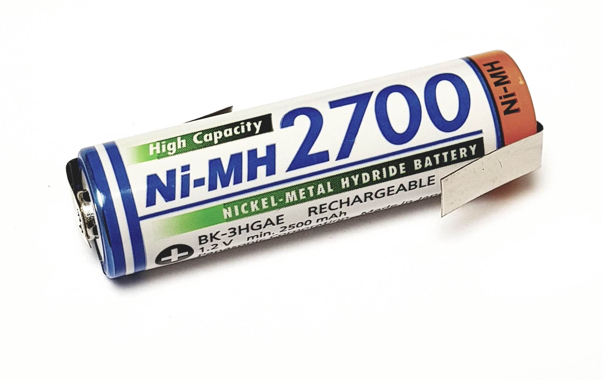 PANASONIC HIGH CAPACITY AKKU AA NIMH 1,2V 2700mAh mit Lötfahne Z Form