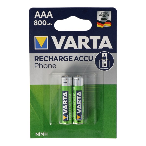 Varta T398 Phone Power Akku / Micro AAA / 800mAh / 2er Pack / 4008496330867
