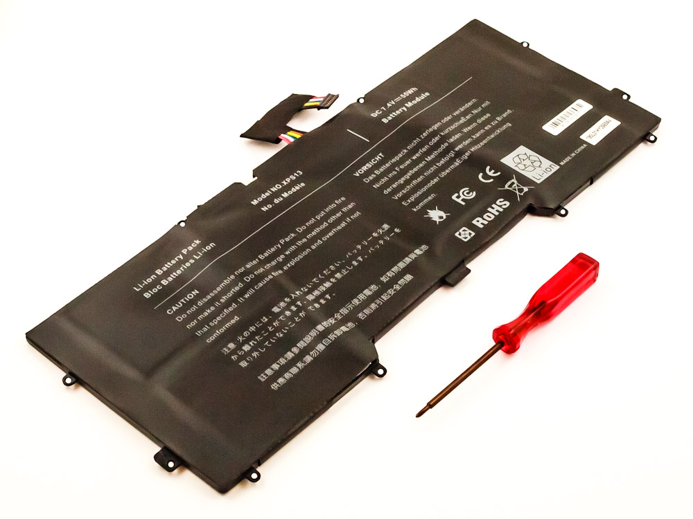 Akku für DELL  ersetzt Y9N00 Li-Polymer, 7,4V, 7430mAh, 55,0Wh