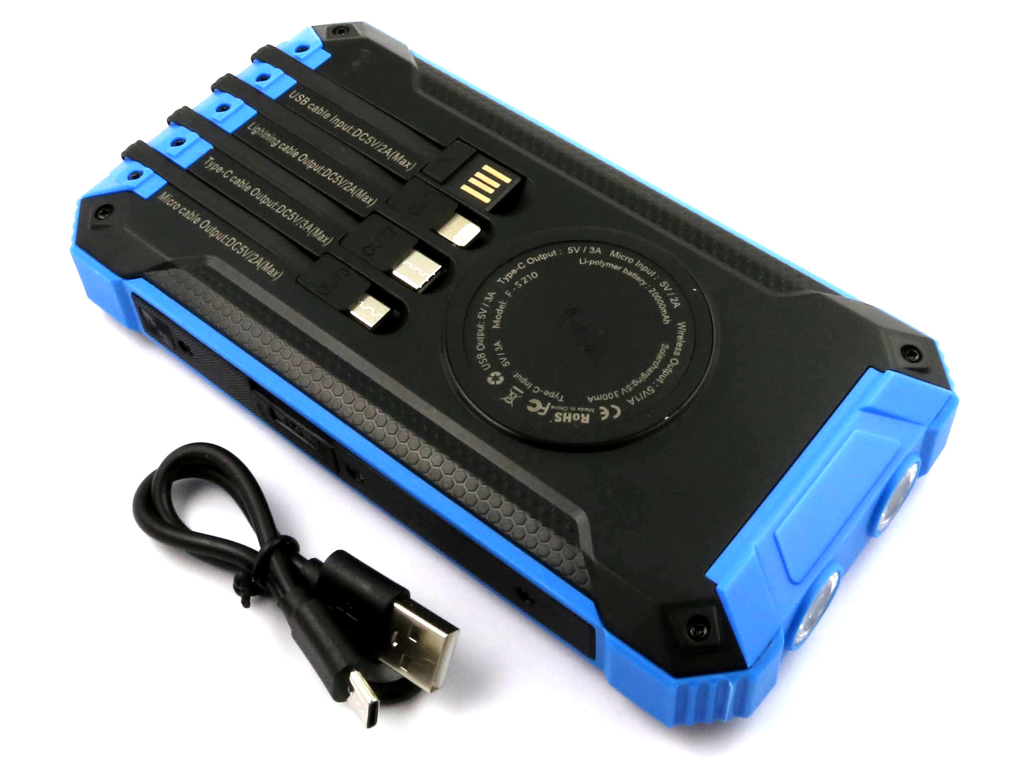 Powerbank Outdoor, Li-ion, 20.000mAh, Blau