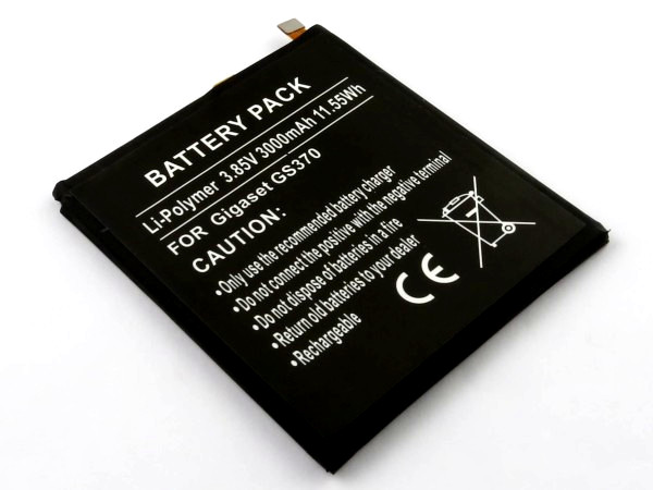 Akku für  Gigaset GS370 ersetzt V30145-K1310-X465 Li-Polymer, 3,85V, 3000mAh  Akku für  Gigaset GS370 ersetzt V30145-K1310-X465 Li-Polymer, 3,85V, 3000mAh