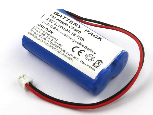 Akku für  Actaris CF560 ersetzt WILPA2119, WILPA2119 1S2P LS14500  LiSoCI2, 3,6V, 5200mAh, 18,7Wh nicht wiederaufladbar