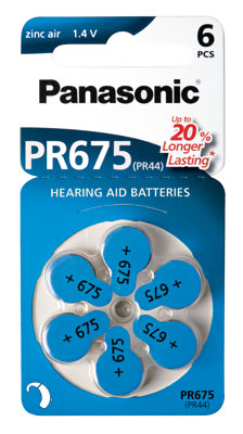 PANASONIC Hörgerätebatterie HA675 Hearing Aid, Acoustic