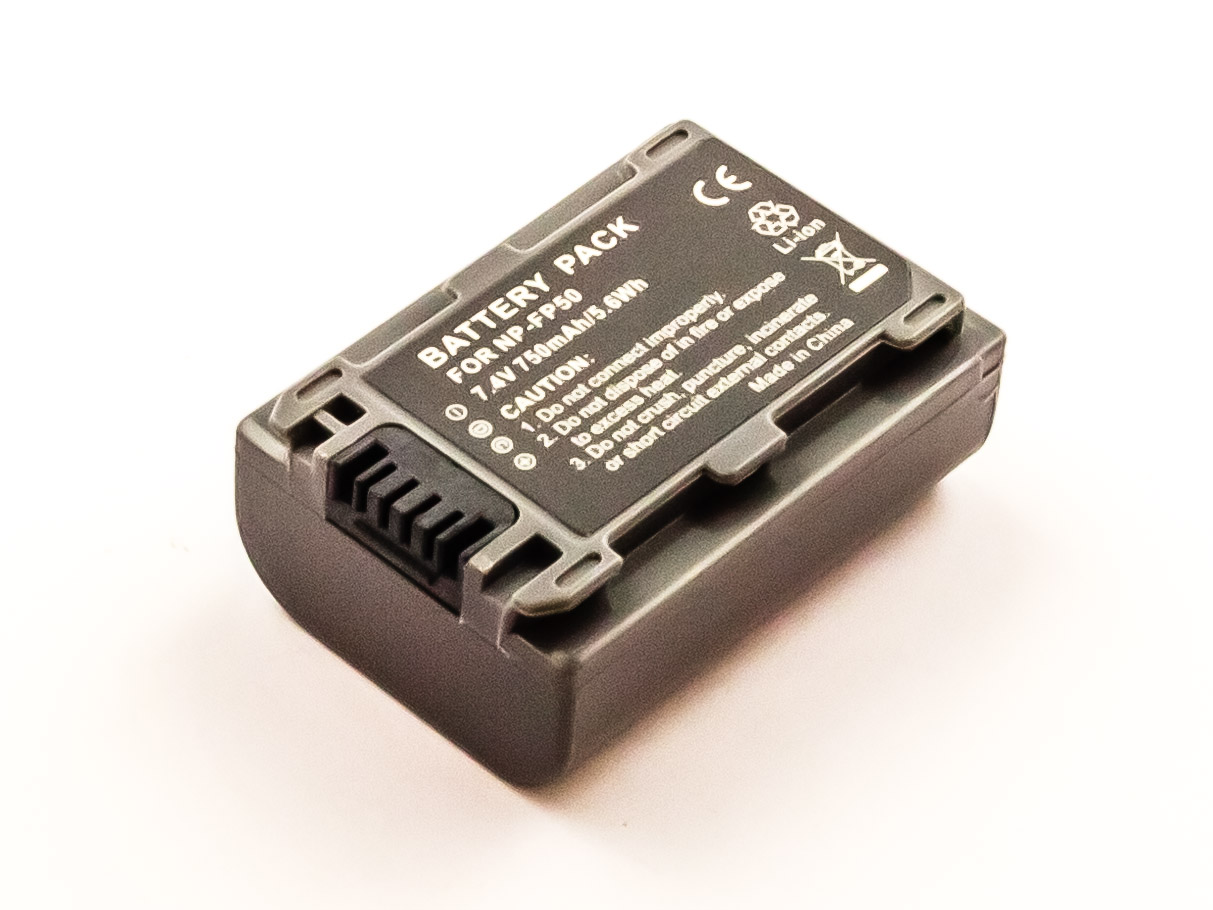 akku-fur-sony-np-fp50-li-ion-7-4v-750mah-5-6wh-dark-grey-900564 Akku für SONY  ersetzt NP-FP50, NP-FP30
