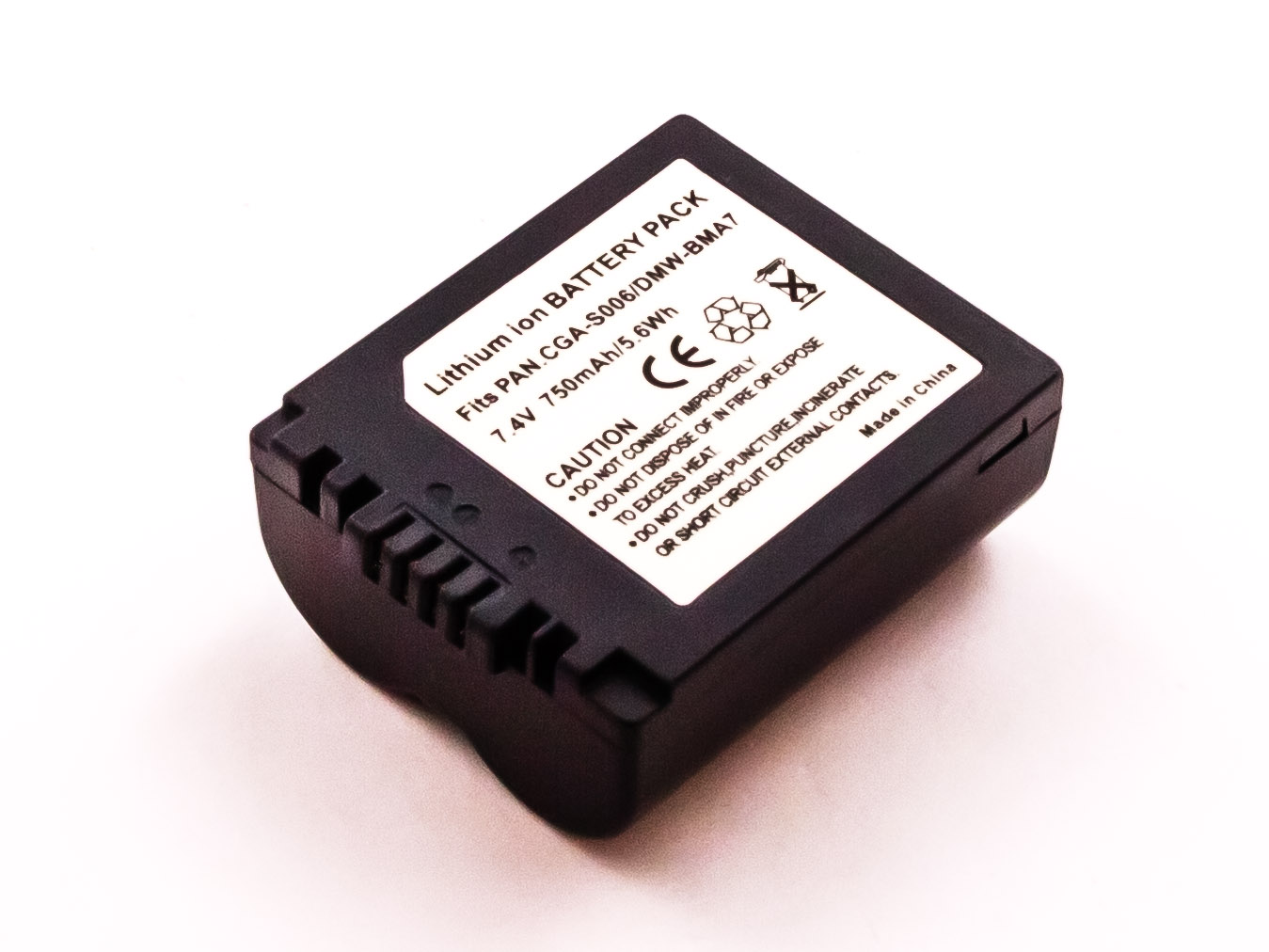 Akku für PANASONIC BP-DC5-E, CGA-S006A, CGR-S006A/1B, DMW-BMA7, CGA-S006, CGR-S006