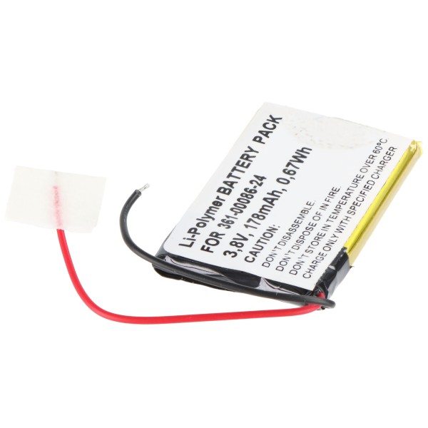 Akku für Garmin Instinct Solar GPS, Li-Polymer, 3,8V, 178mAh ersetzt 361-00086-24, 1ICP4/20/27