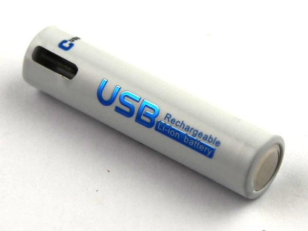 Akku AAA, Li-ion, 1,5V, 600mAh, 0,9Wh, mit USB-C-Ladeanschluss 