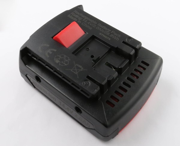 Akku für Bosch GDR 14,4V-LI, GSR 14,4 VE-2-LI, Li-ion, 14,4V, 2000mAh ersetzt 2607336077, 2607336078, 2607336150, 2607336224, 2607336234, 2607336318 Akku für Bosch GDR 14,4V-LI, GSR 14,4 VE-2-LI, Li-ion, 14,4V, 2000mAh ersetzt 2607336077, 2607336078, 2607336150, 2607336224, 2607336234, 2607336318