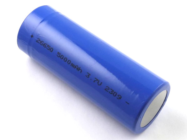 Akku 26650, Li-ion, 3,7V, 5000mAh, 18,5Wh, mit USB-C-Ladeanschluss Akku 26650, Li-ion, 3,7V, 5000mAh, 18,5Wh, mit USB-C-Ladeanschluss