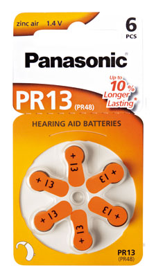 PANASONIC Hörgerätebatterie PR-13/6LB