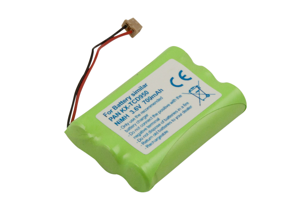 Akku für  Panasonic KX-TCD950, KX-TCD960, KX-TCD970 ersetzt HHR-P101, KX-TCA 10E  NiMH, 3,6V, 700mAh Akku für  Panasonic KX-TCD950, KX-TCD960, KX-TCD970 ersetzt HHR-P101, KX-TCA 10E  NiMH, 3,6V, 700mAh