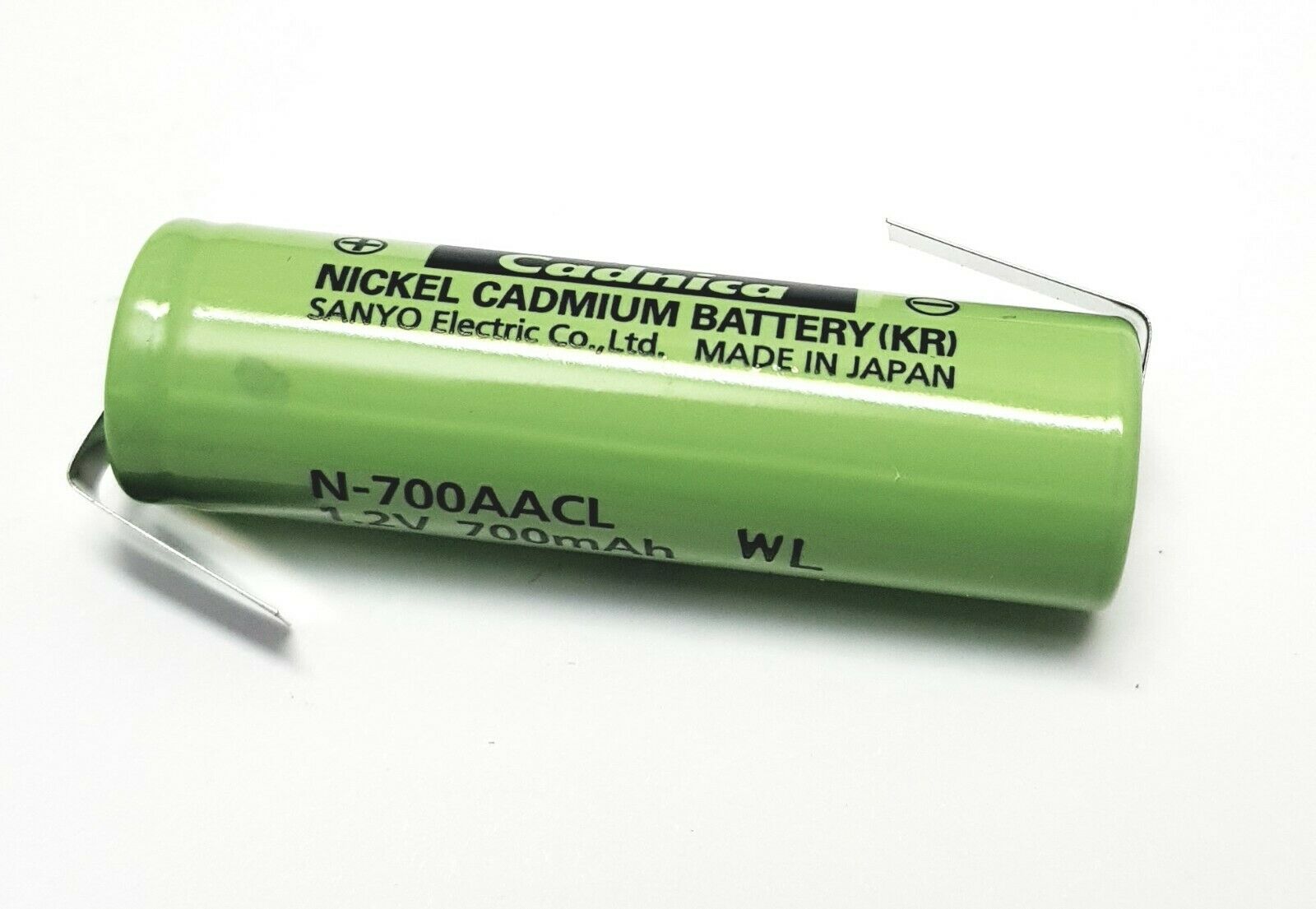 Panasonic Cadnica Akku AA Ni-Cd 1,2V / 700mAh / N-700AACL / Lötfahne Z - Form