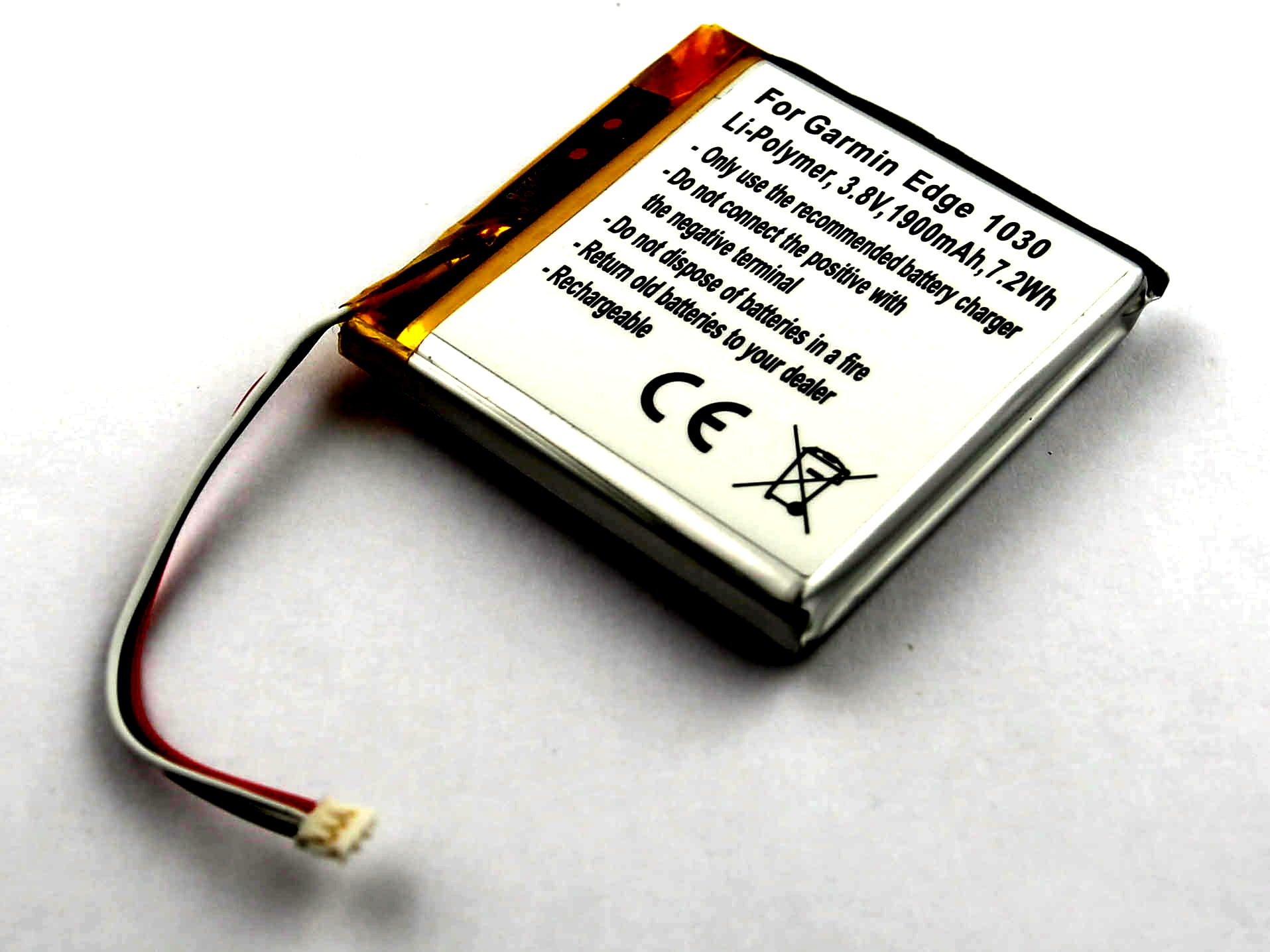 Akku für Garmin Edge 1030 ersetzt 361-00105-00  Li-Polymer, 3,8V, 1900mAh Akku für Garmin Edge 1030 ersetzt 361-00105-00  Li-Polymer, 3,8V, 1900mAh