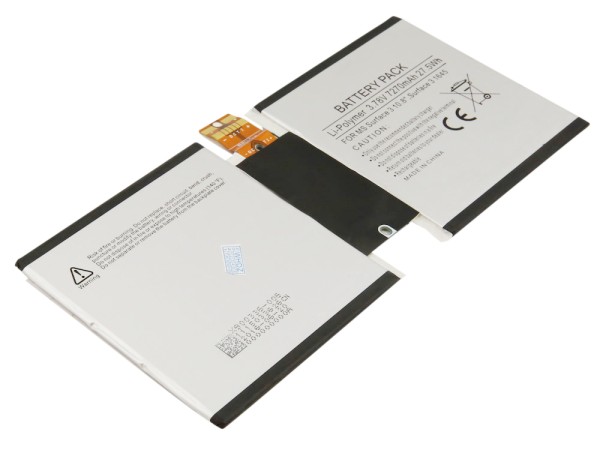 Akku für Microsoft  Surface 3 10.8", Surface 3 1645, Li-Polymer, 3,78V, 7270mAh ersetzt G3HTA003H, G3HTA004H