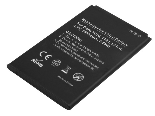 Akku für Doro 7010, 7011, 7781, Secure 780x ersetzt DBW-1600A  Li-ion, 3,7V, 1500mAh