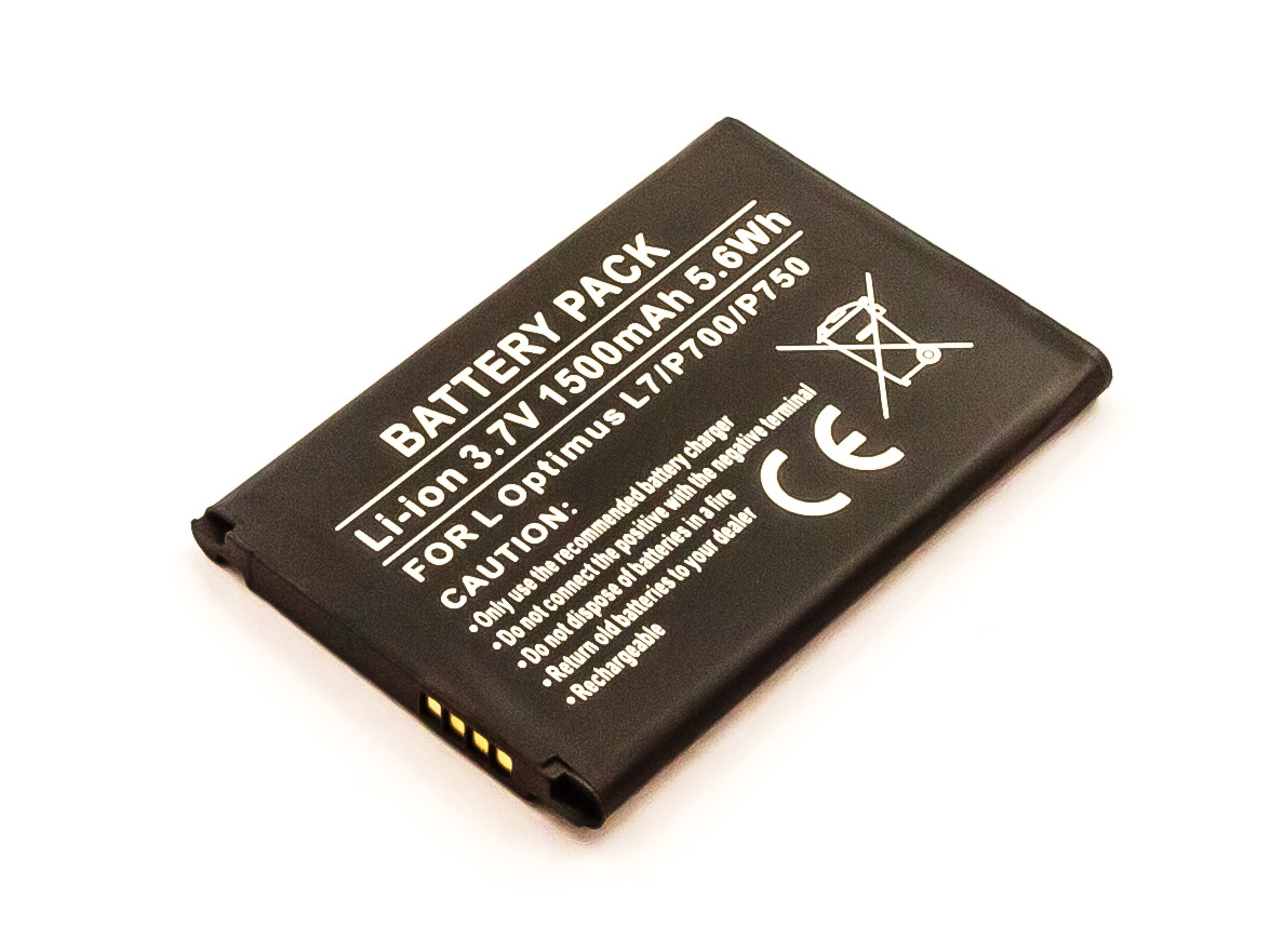 akku-fur-lg-optimus-l7-p700-p750-li-ion-3-7v-1500mah-137919 Akku für LG E440, H410 Wine Smart, Optimus L4 II,  L5 II,  L7,  P700, P750 ersetzt EAC61839001, BL-4