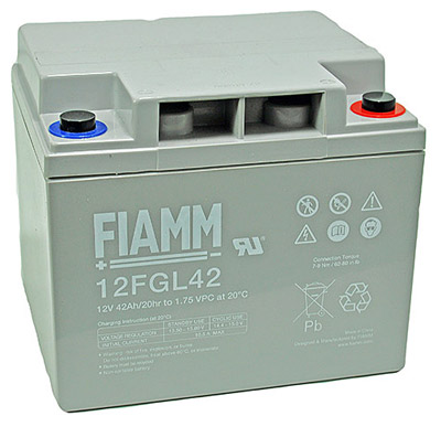 138251 Fiamm Blei-Akku 12FGL42 Pb 12V / 42Ah 10-Jahresbatterie, M6
