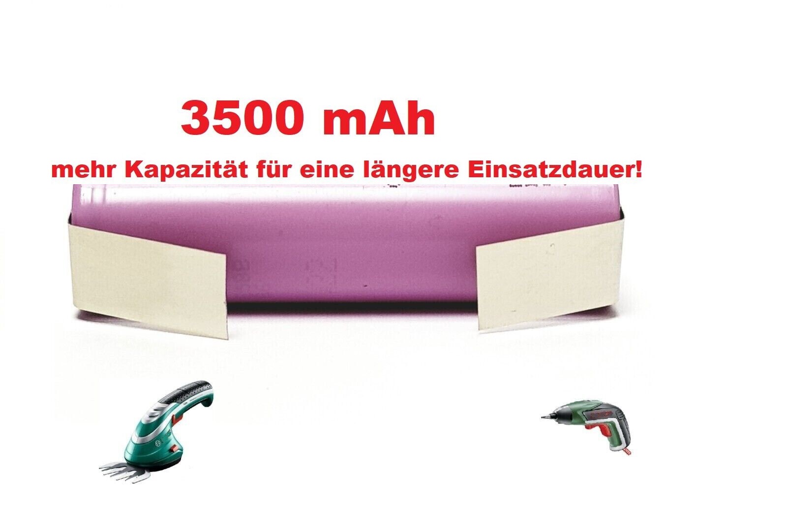 Ersatz Akku für Bosch IXO / ISIO 3,6V Li-Ion Akku Marke Samsung 35E 3500mAh