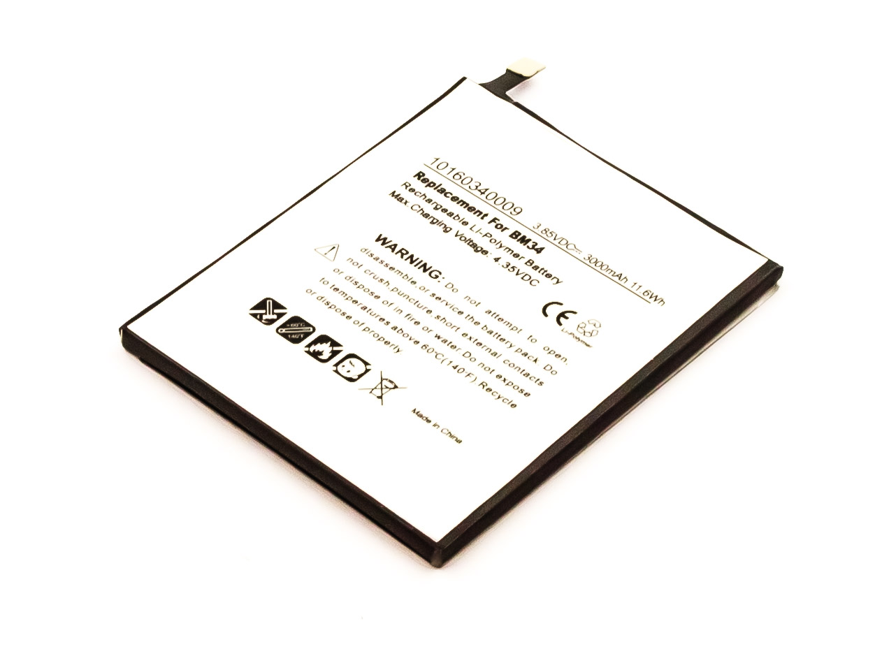 akku-fur-xiaomi-mi-note-pro-bm34-li-polymer-3-85v-3000mah-900465 Akku für  XIAOMI MI NOTE PRO  ersetzt BM34