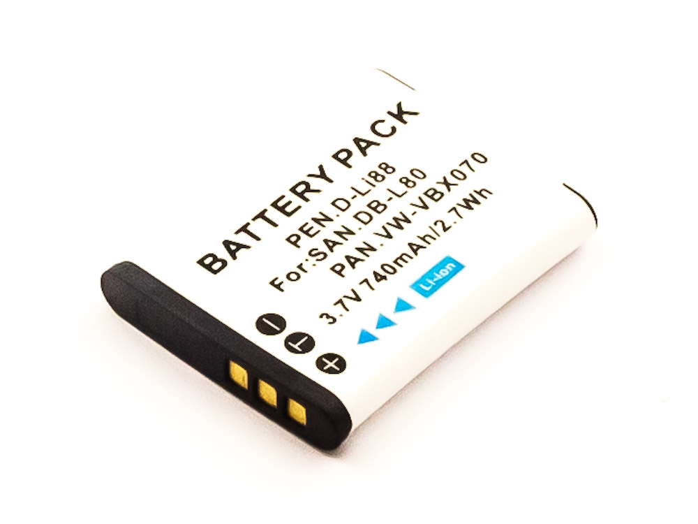 akku-fur-motorola-motorola-acer-acer-hp-dell-hp-hp-ibm-41506 Akku für Pentax D-Li88, Panasonic VW-VBX070, Sanyo DB-L80, Toshiba PX1686