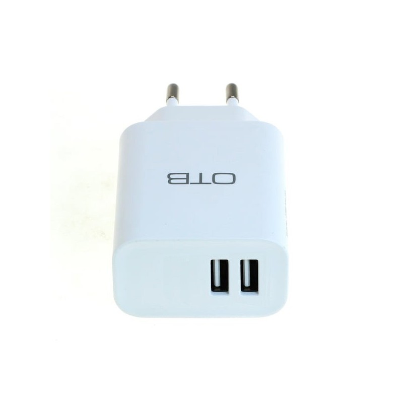 Ladeadapter USB / 2-Port / 5V / 2,4A / 12W / 100-240V / weiß