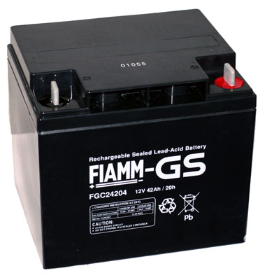 115378 Fiamm Blei-Akku FGC24207 Pb 12V / 42Ah Zyklenfest, M6 Innengewinde