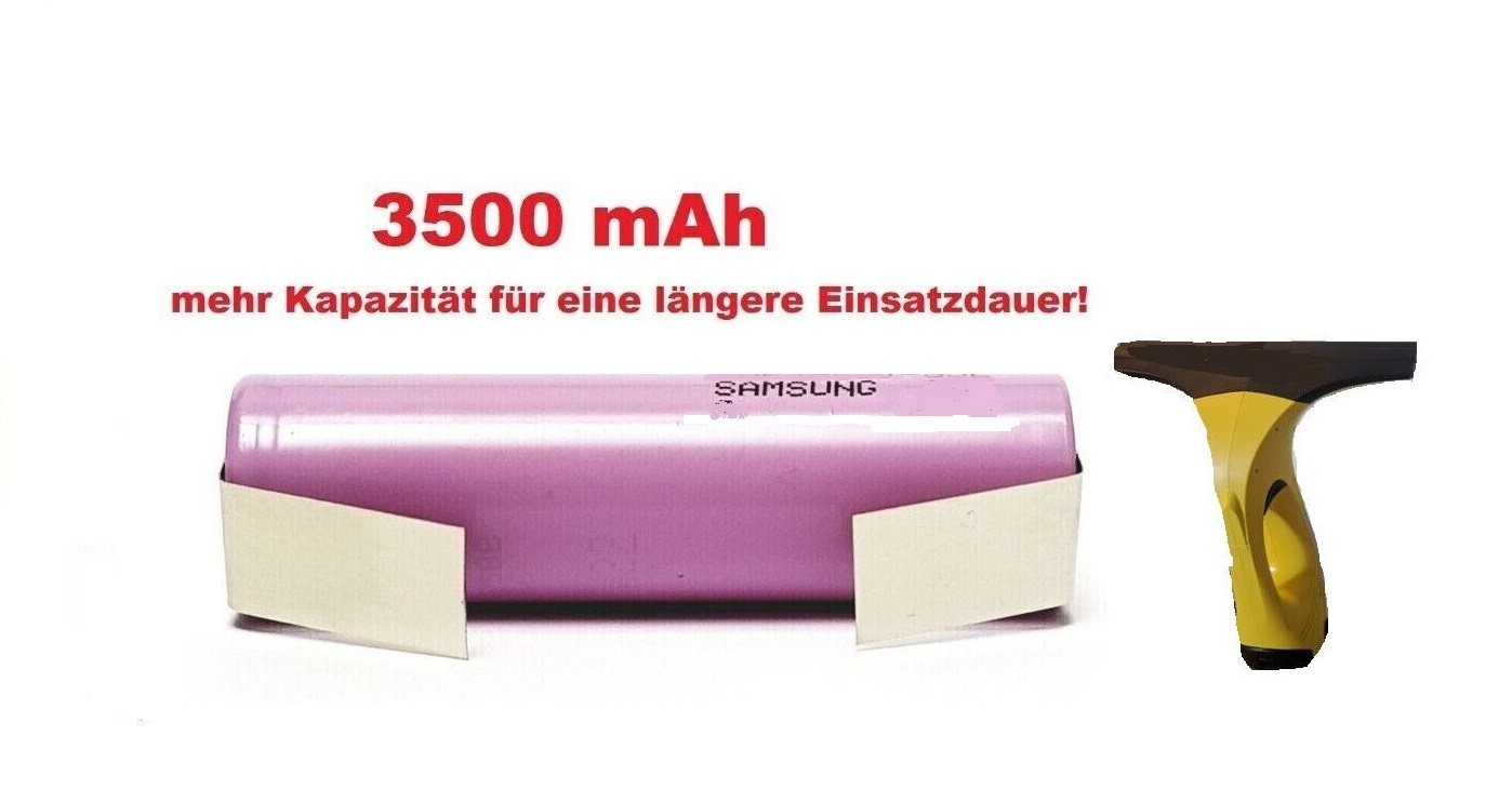 35ElUK Akku für KAERCHER WV1 / WV2 / WV2 Plus / WV2 Premium / WV50 Plus / WV70 3500mAh 3,7V