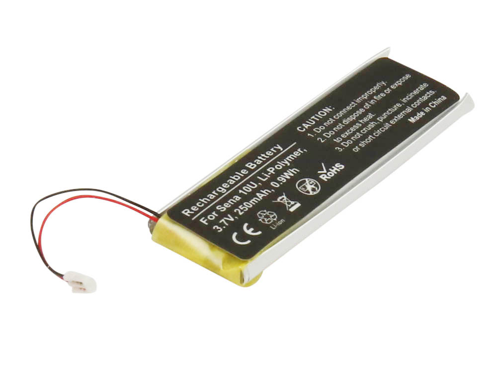 Akku für Sena 10U ersetzt YT501542P Li-Polymer, 3,7V, 250mAh 